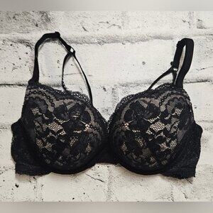 la Senza Beyond Sexy Lace Push Up Black Lace Bra.